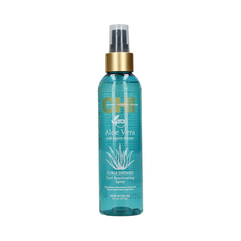 CHI ALOE VERA Odświeżający spray z aloesem do włosów kręconych 177ml