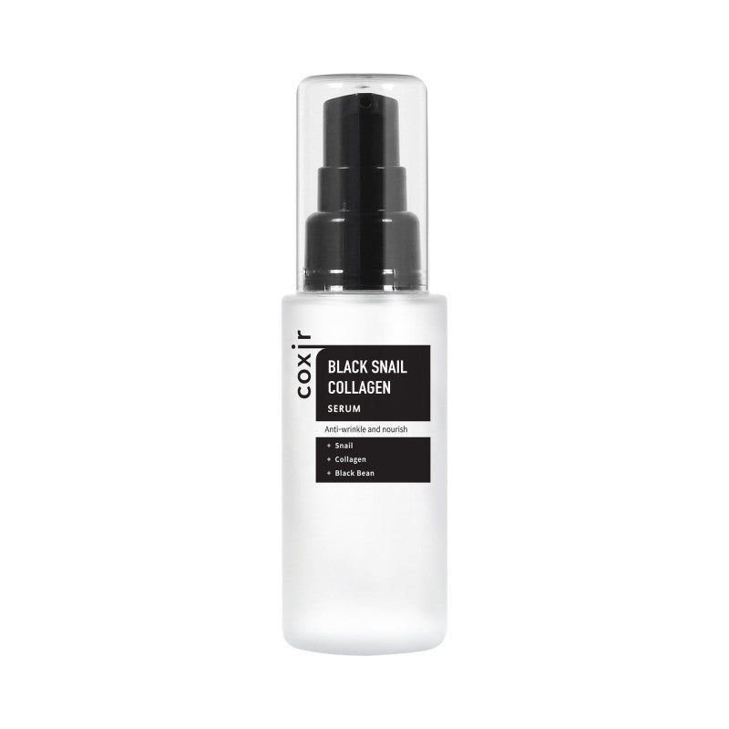 Coxir COXIR BLACK SNAIL COLLAGEN LINE Odmładzające serum z mucyną ślimaka i kolagenem 50 ml — Składniki i ocena