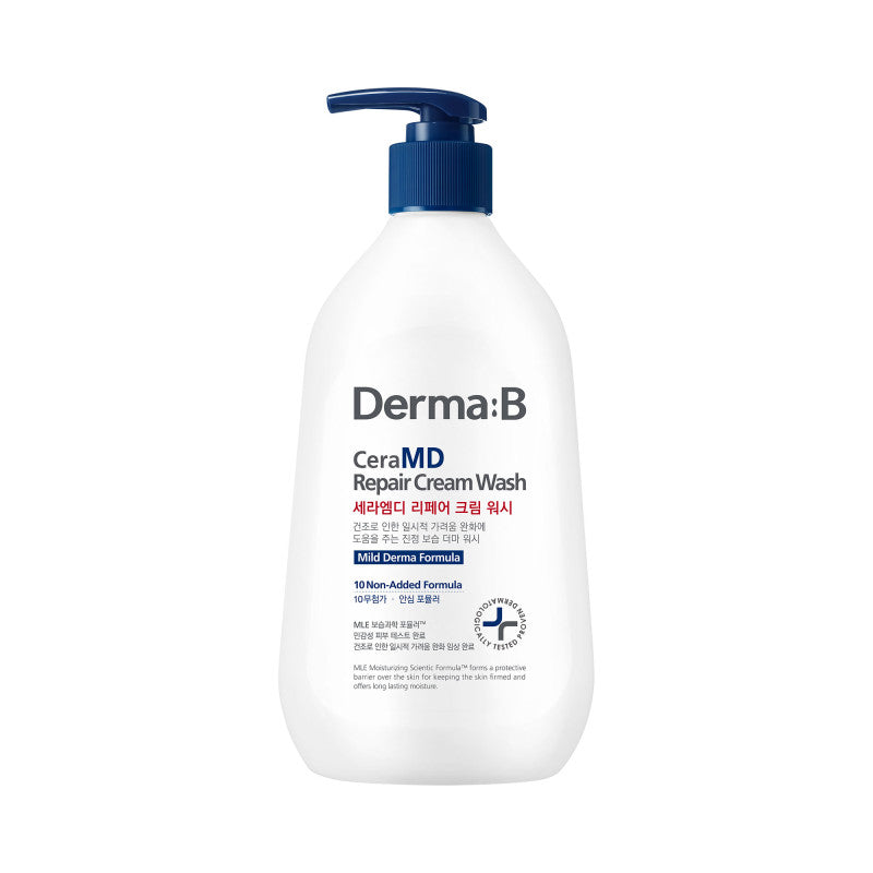DERMA:B CERAMD Nawilżający i łagodzący kremowy żel do mycia ciała 400ml