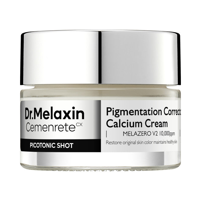 Dr. Melaxin DR.MELAXIN CEMENRETE PICOTONIC SHOT PIGMENTATION CORRECTOR CALCIUM CREAM Rozjaśniający krem na przebarwienia 25 g — Składniki i ocena