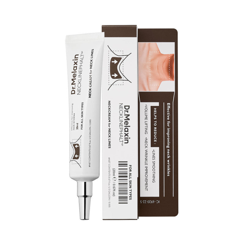 Dr. Melaxin DR.MELAXIN NECKLINEPHALT LINE Ujędrniający krem na szyję 20 ml — Składniki i ocena