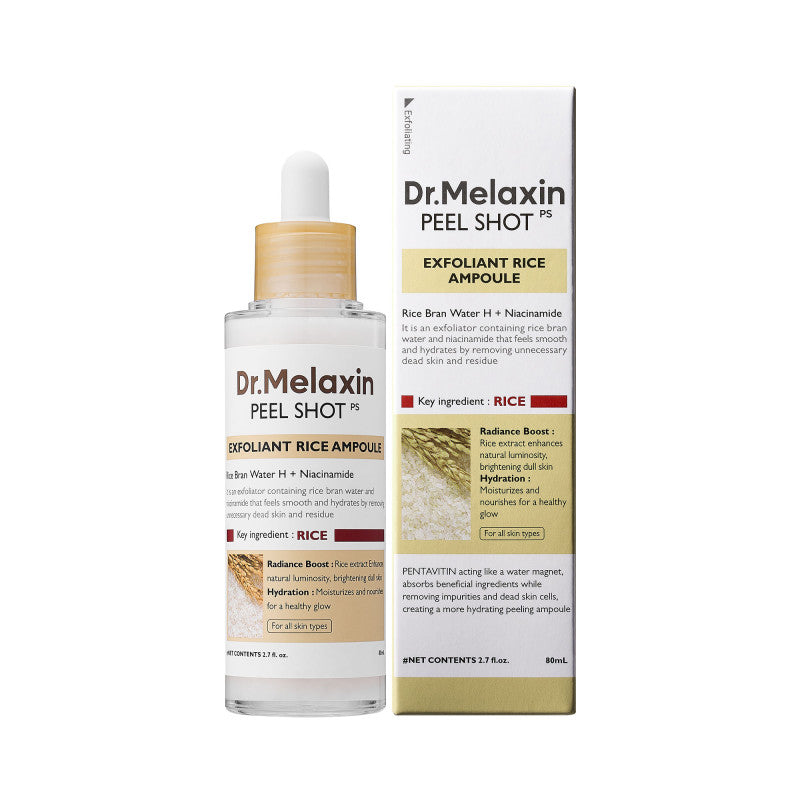 Dr. Melaxin DR.MELAXIN PEEL SHOT LINE Delikatnie złuszczająca ampułka z ekstraktem z białego ryżu 80 ml — Składniki i ocena