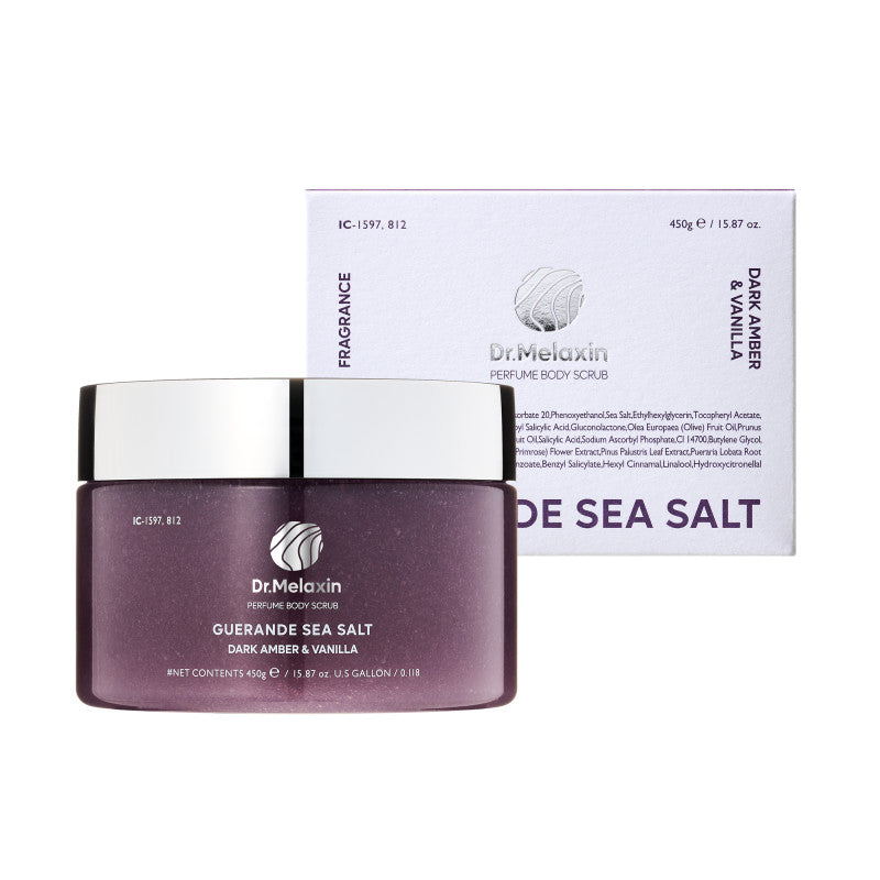 Dr. Melaxin DR.MELAXIN PERFUME BODY SCRUB Perfumowany peeling solny do ciała Dark Amber&Vanilla 450 g — Składniki i ocena