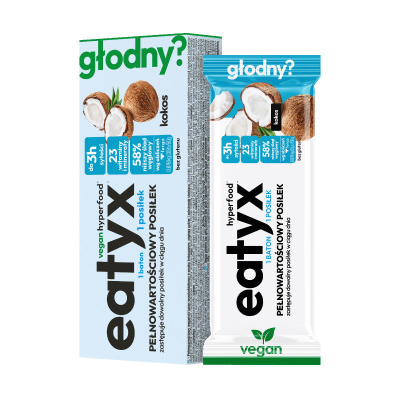 EATYX HYPERFOOD VEGAN Posiłek w formie batona, kokos 60g