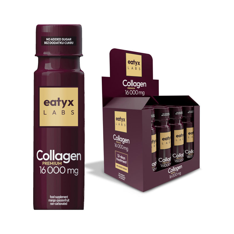 EATYX LABS COLLAGEN PREMIUM Zestaw shotów kolagenowych 12 x 80ml