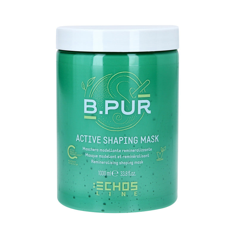 ECHOSLINE B.PUR Remineralisierende Modelliermaske für widerspenstiges und volumenloses Haar 1000ml