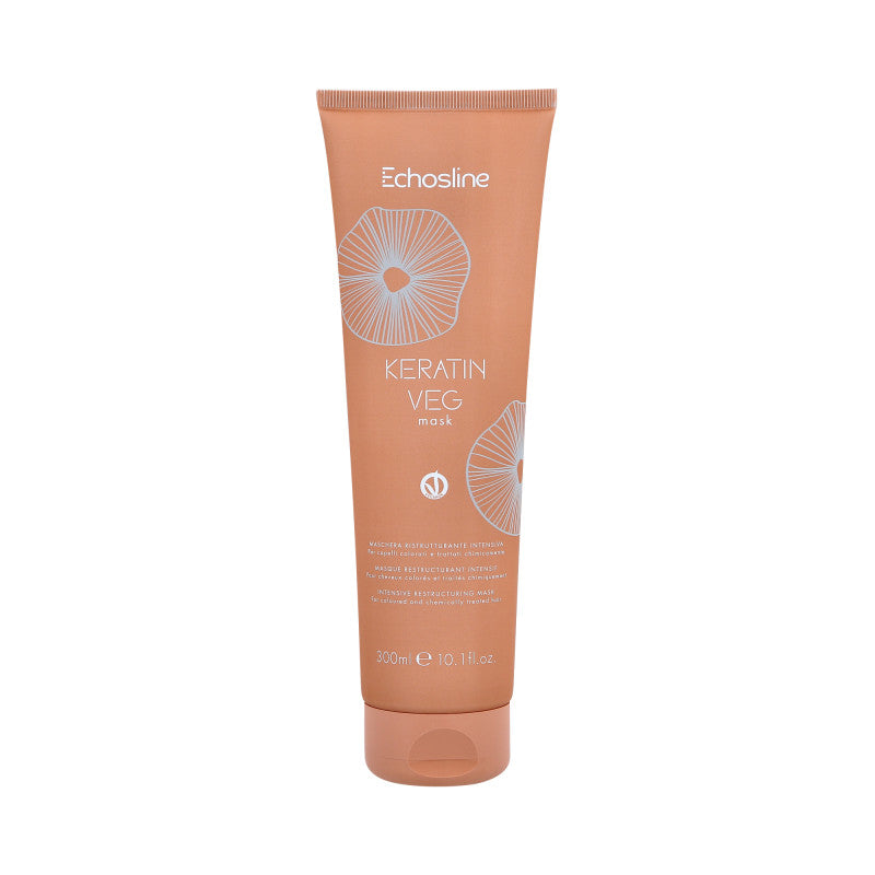 ECHOSLINE KERATIN VEG MASK Vegane restrukturierende Haarmaske mit Keratin 300ml