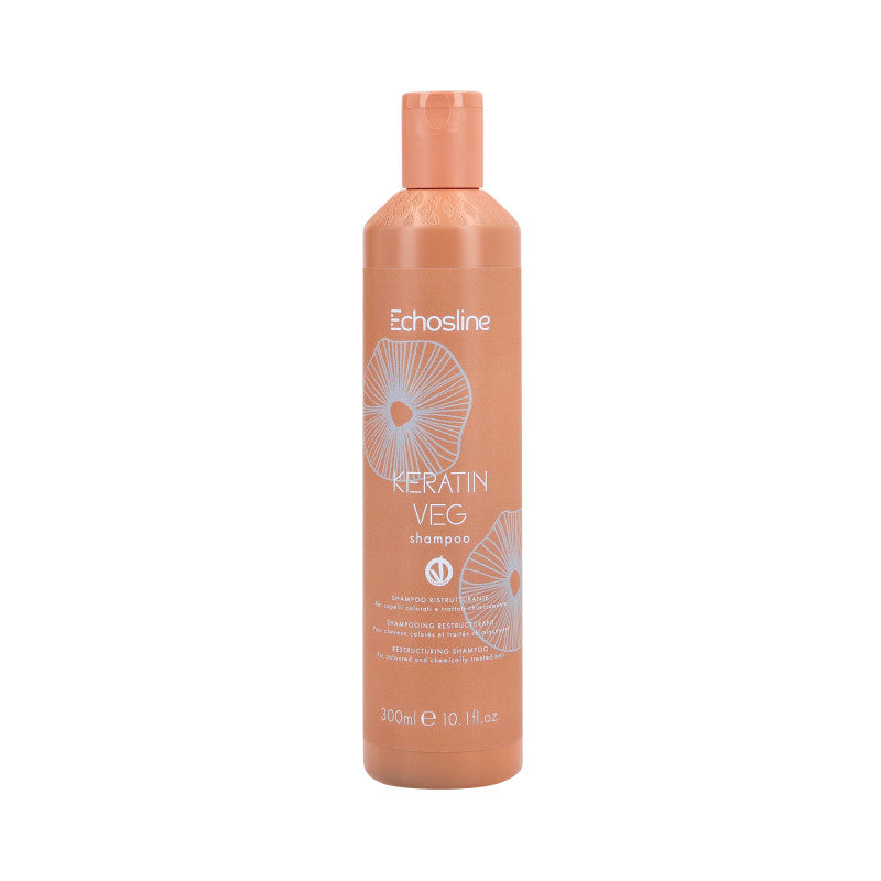 ECHOSLINE KERATIN VEG Wegański odbudowujący szampon z keratyną 300ml