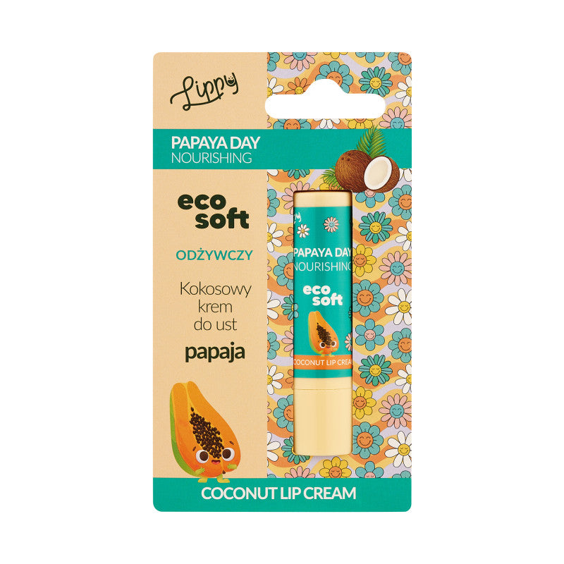 ECO SOFT LIPPY DAY Kokosowy krem do ust Melon Papaya 4,8ml