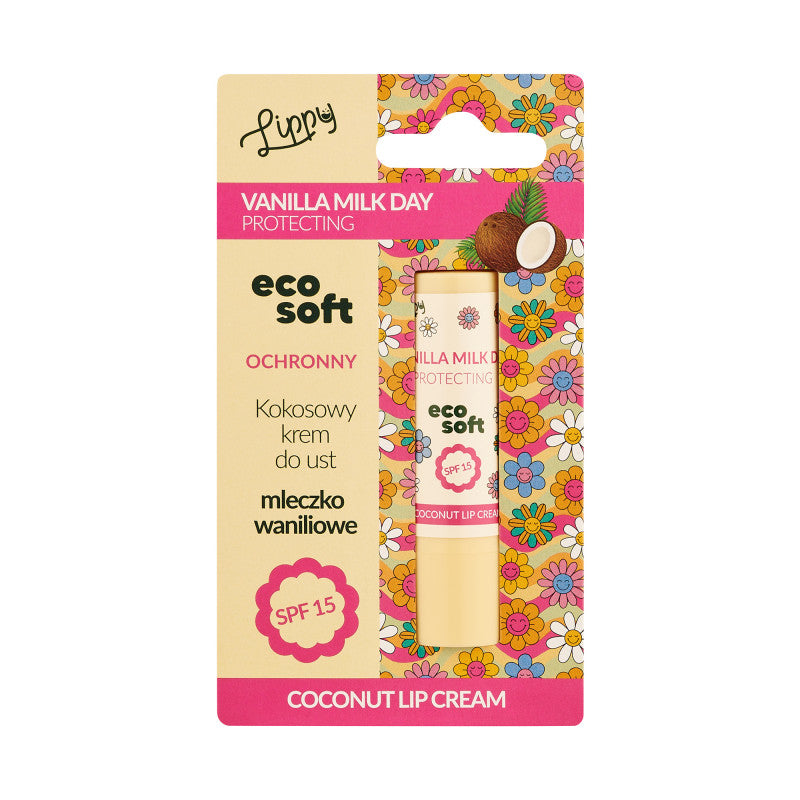 ECO SOFT LIPPY DAY Ochronny krem do ust SPF15 Mleczko waniliowe 4,8ml