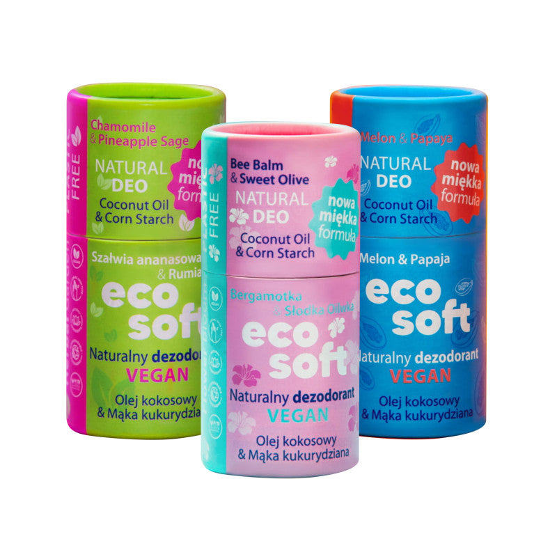 ECO SOFT NATURAL Wegański dezodorant w sztyfcie Herbal Garden 3 x 50 ml