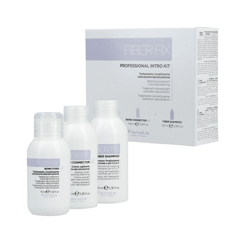 FANOLA FIBER FIX Professional Intro Kit Zestaw Bond Fixer 70ml+Bond Connector 100ml+szampon 100ml