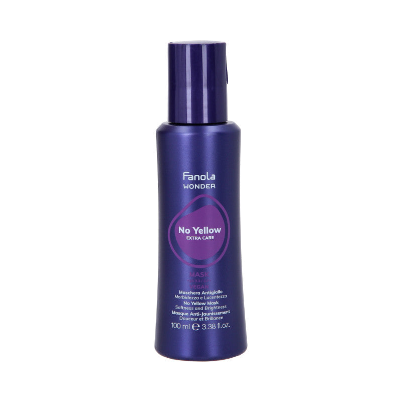 FANOLA WONDER NO YELLOW EXTRA CARE Wegańska maska neutralizująca do włosów blond 100ml