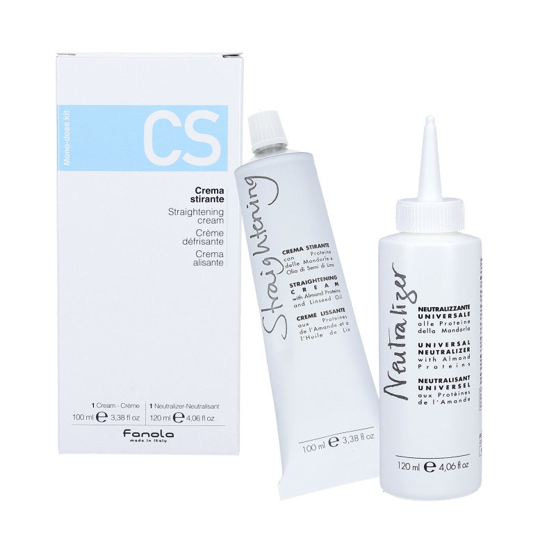 Fanola FANOLA Zestaw do prostowania włosów Krem 100 ml + Neutralizator 120 ml