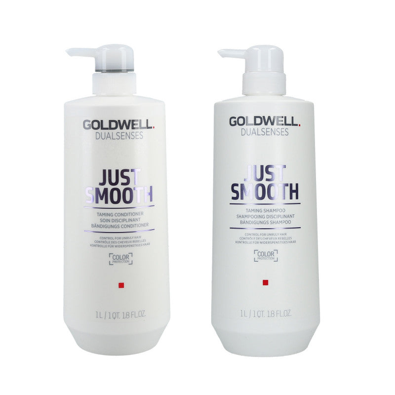 GOLDWELL DUALSENSES JUST SMOOTH Shampoo 1000ml + Conditioner Set 1000ml