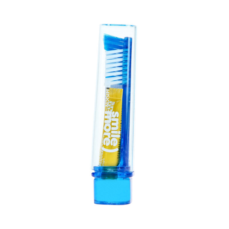 Hiskin HISKIN DENTAL TRAVEL Składana szczoteczka do zębów + pasta o smaku mango 4 ml