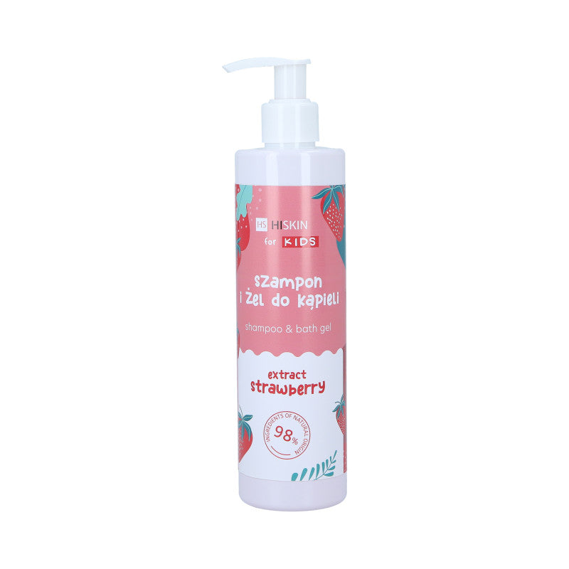 Hiskin HISKIN FOR KIDS 2IN1 STRAWBERRY RASPBERRY Szampon i żel 2w1 dla dzieci o zapachu truskawki i maliny 280 ml — Składniki i ocena