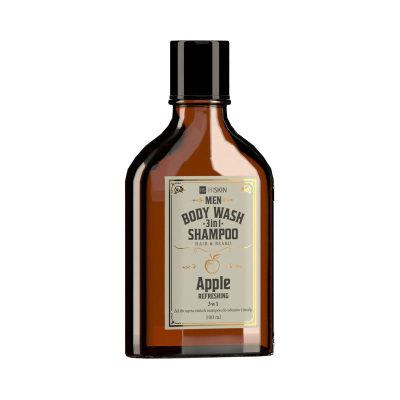 Hiskin HISKIN MEN BODY WASH WHISKY APPLE 3IN1 Wszechstronny żel do mycia ciała i szampon do włosów i brody 100 ml — Składniki i ocena