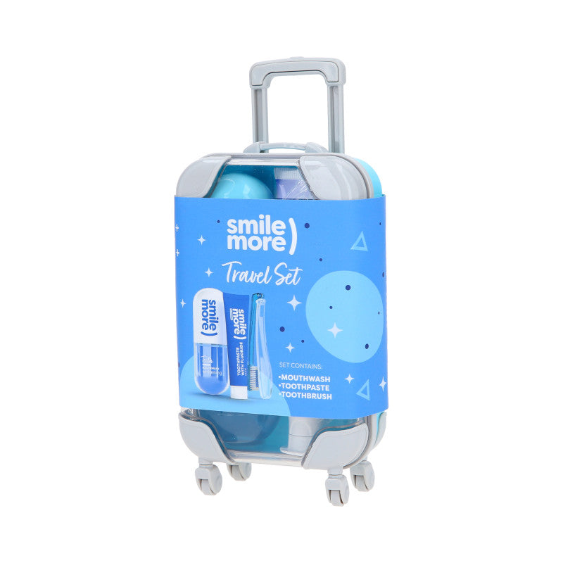 Hiskin HISKIN SMILE MORE TRAVEL SET Zestaw podróżny pasta do zębów 30 ml + płyn do płukania jamy ustnej 60 ml