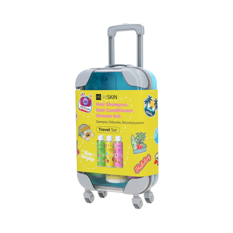 HISKIN TRAVEL SET Reiseset Haarshampoo 95ml, Haarspülung 95ml + Duschgel 95ml