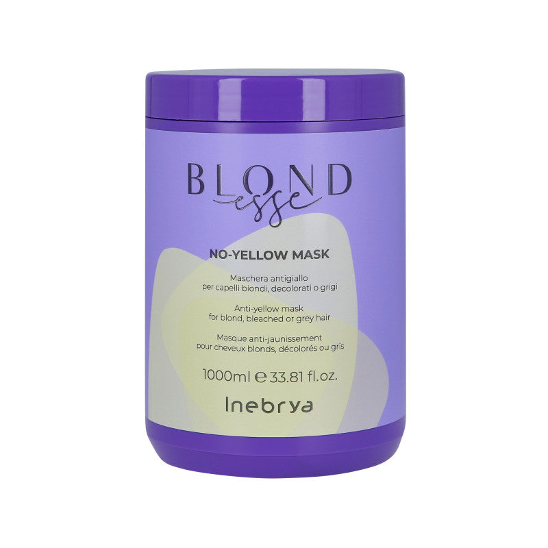 INEBRYA BLONDESSE NO YELLOW Maska do włosów blond, rozjaśnianych i siwych 1000ml