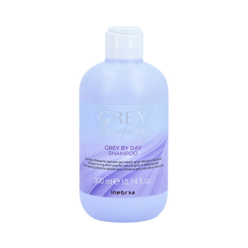 INEBRYA GREYLOSOPHY GREY BY DAY Delikatnie myjący szampon do włosów siwych i rozjaśnianych 300ml