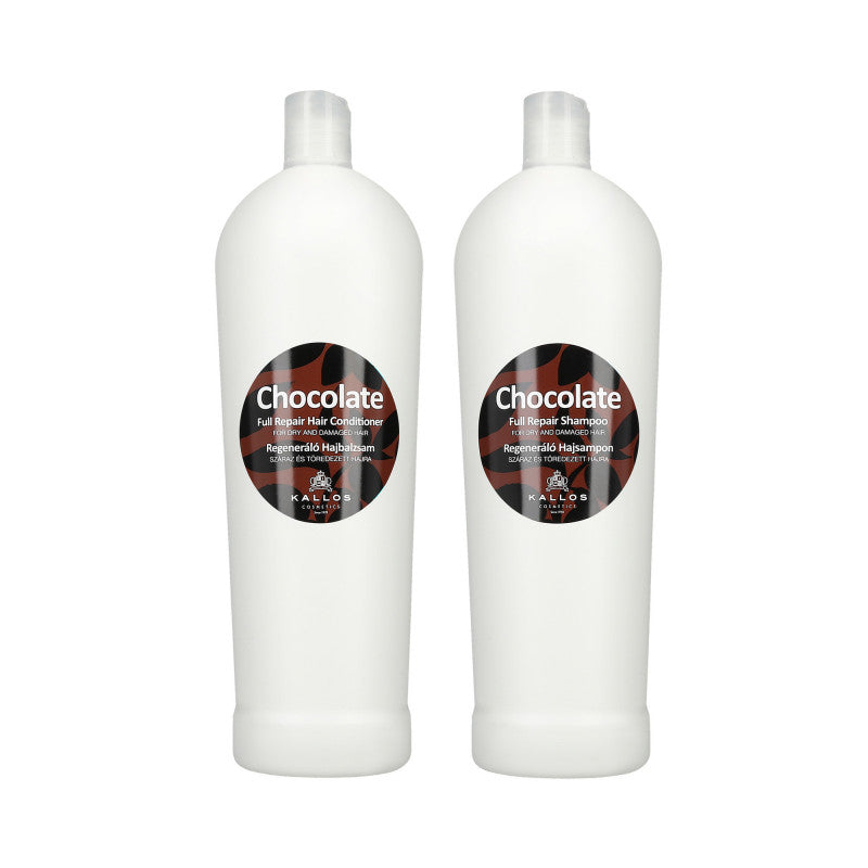 KALLOS CHOCOLATE Czekoladowy zestaw szampon 1000ml + odżywka 1000ml