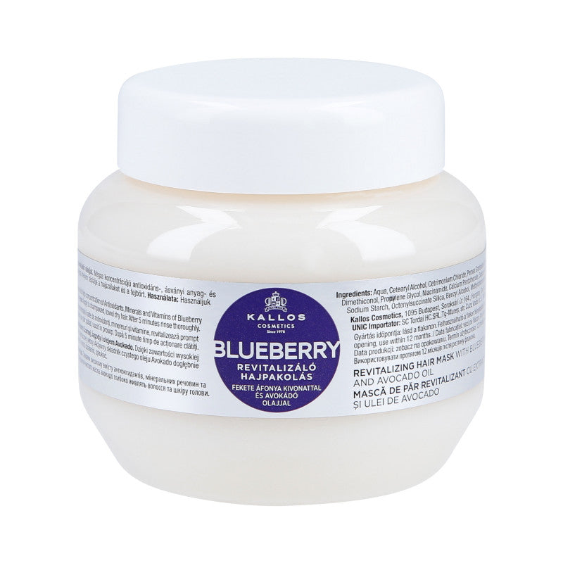 KALLOS KJMN BLUEBERRY Revitalisierende Haarmaske mit Schwarzbeeren und Avocadoöl 275ml