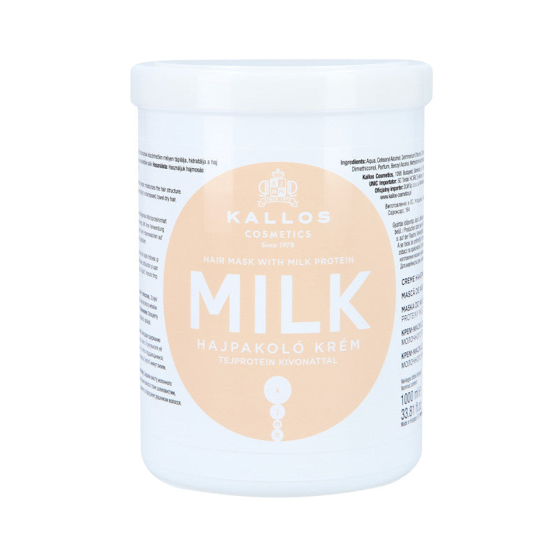 KALLOS KJMN Milk Maska do włosów z proteinami mleka 1000ml