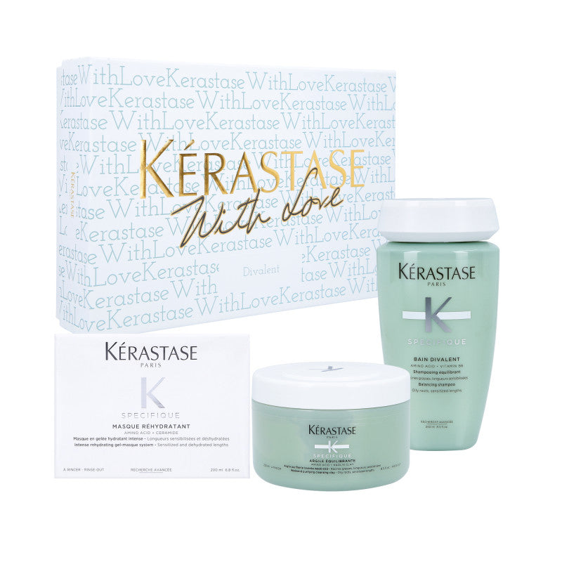 KÉRASTASE SPÉCIFIQUE Erfrischungsset für fettiges Haar, Bad 250 ml + Maske 200 ml + Tonerde, 250 ml