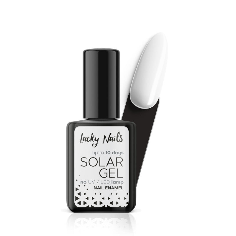 LACKY NAILS SOLAR GEL Nail polish, 01 Snow White 10ml