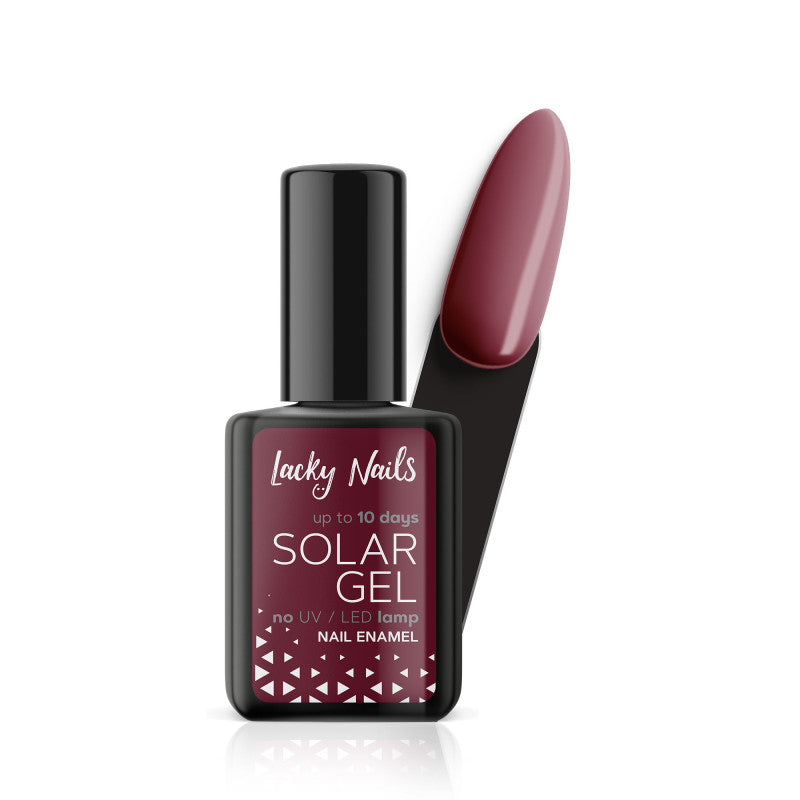 LACKY NAILS SOLAR GEL Nail polish, 14 Merlot 10ml