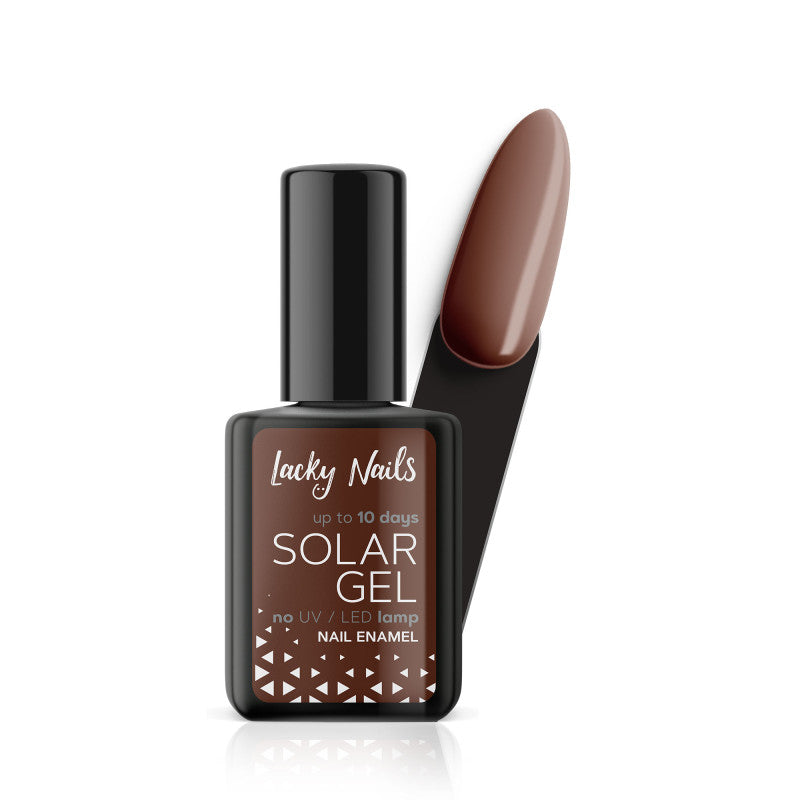 LACKY NAILS SOLAR GEL Nail polish, 16 Chocolate 10ml