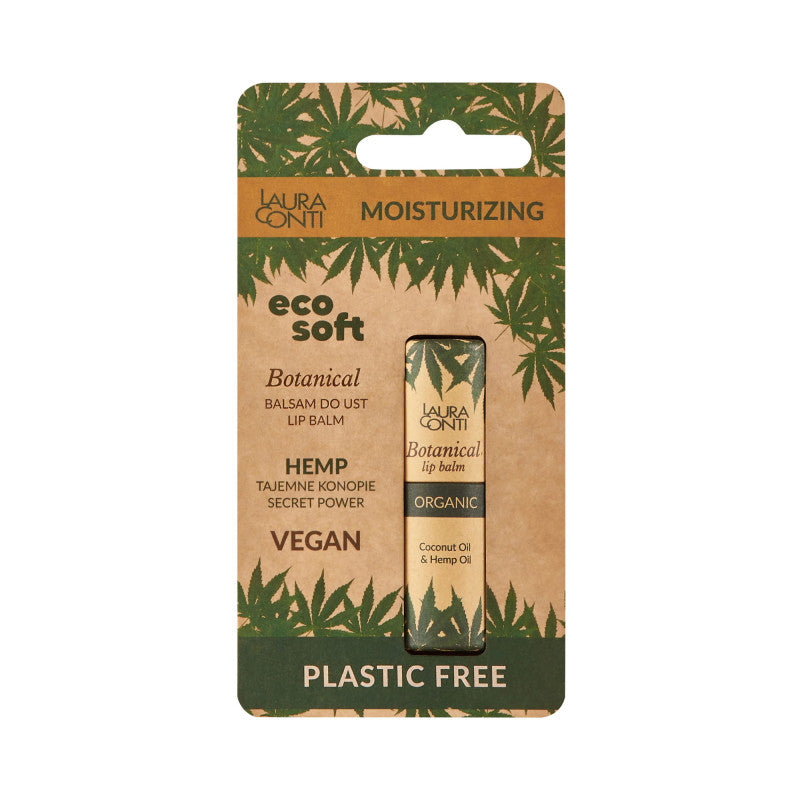 LAURA CONTI ECOSOFT BOTANICAL Nawilżający balsam do ust z olejem konopnym 7,2ml