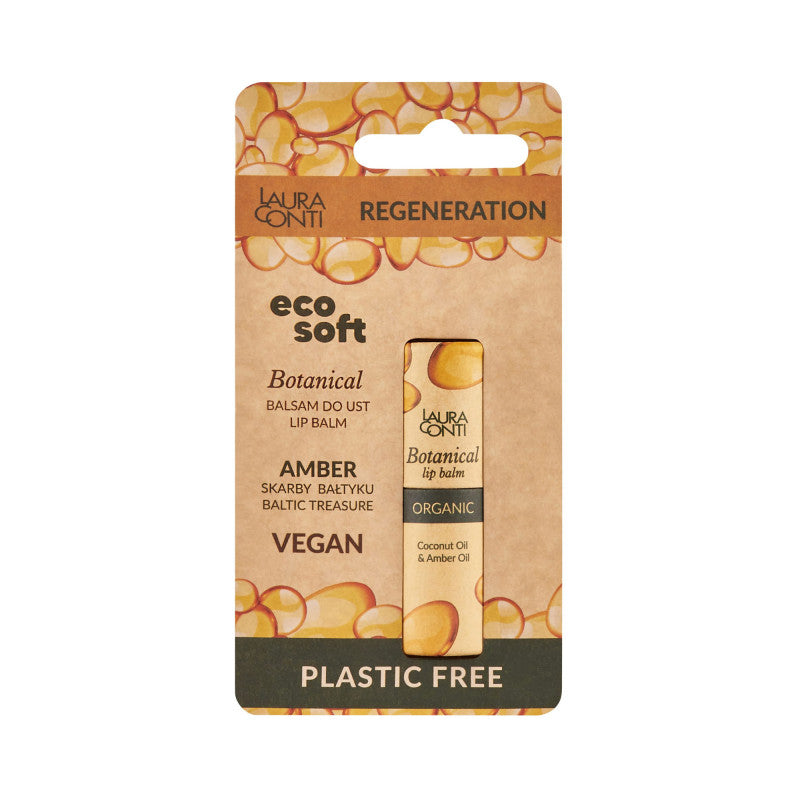 LAURA CONTI ECOSOFT BOTANICAL Regenerujący balsam do ust z olejem z bursztynu 7,2ml