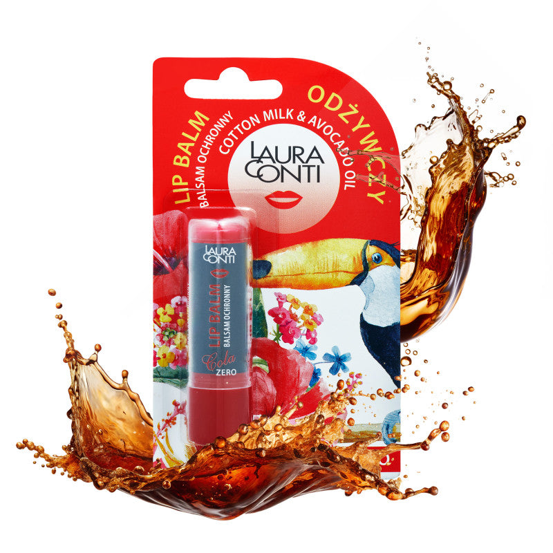 LAURA CONTI Odżywczy balsam ochronny do ust Coca Cola 4,8 g