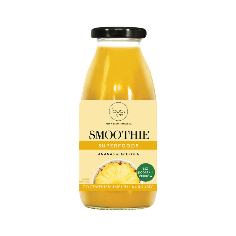 LEVANN FOODS BY ANN SMOOTHIE Naturalny koktajl owocowy, Ananas & Acerola 250ml