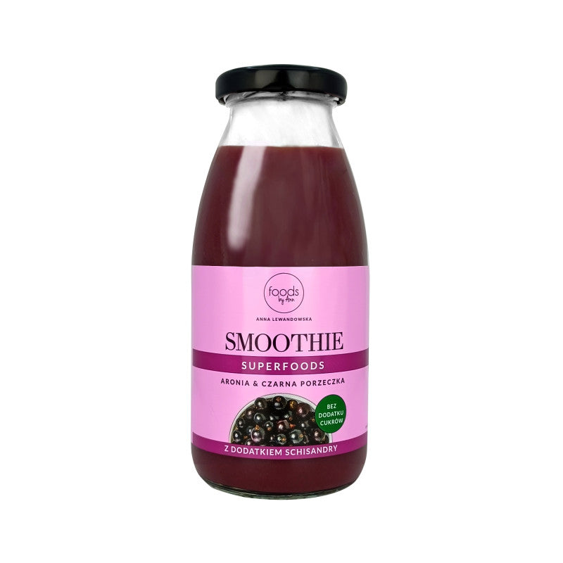 LEVANN FOODS BY ANN SMOOTHIE Naturalny koktajl owocowy, Aronia & Czarna porzeczka 250ml