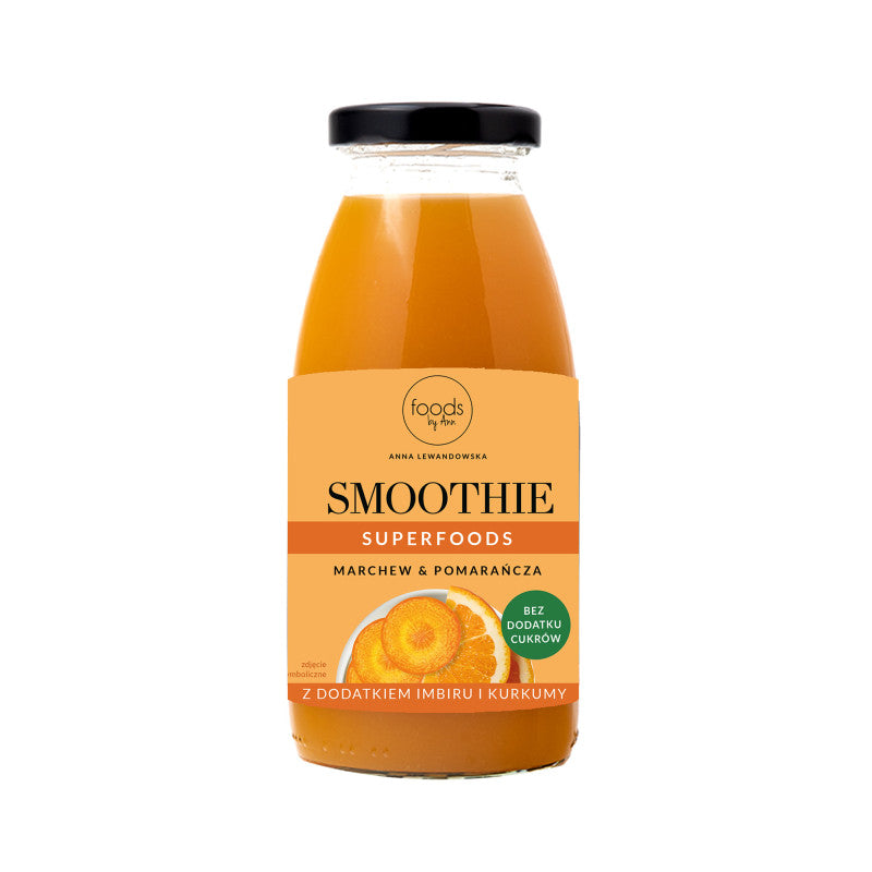 LEVANN FOODS BY ANN SMOOTHIE Naturalny koktajl owocowy, Marchew & Pomarańcza 250ml