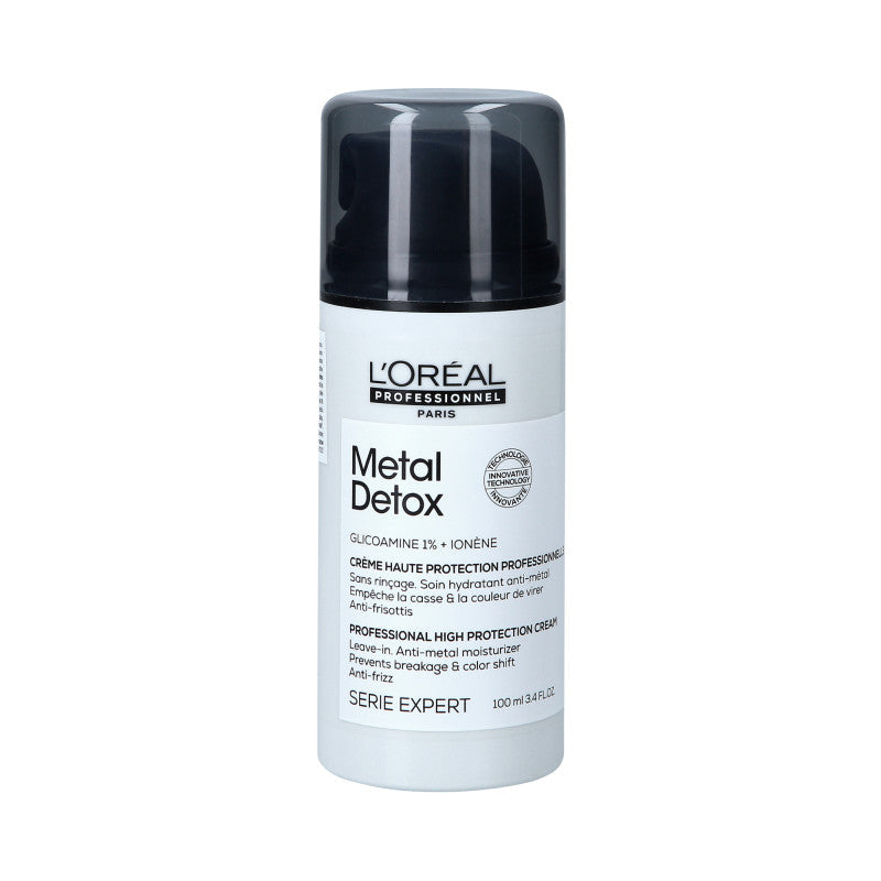 L’OREAL PROFESSIONEL METAL DETOX GLICOAMINE 1% + IONENE Nawilżający krem przeciwdziałający puszeniu bez spłukania 100ml