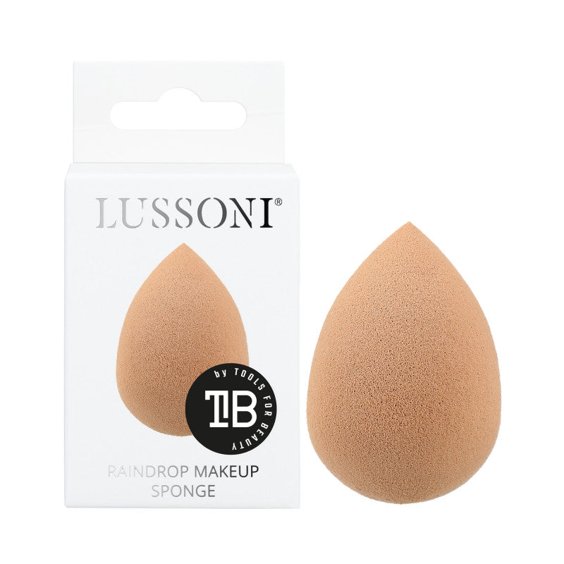 LUSSONI Gąbka do makijażu, Raindrop, Beżowa