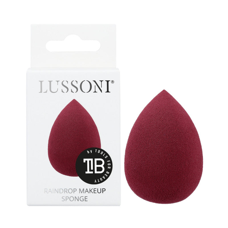 LUSSONI Gąbka do makijażu, Raindrop, Bordowa