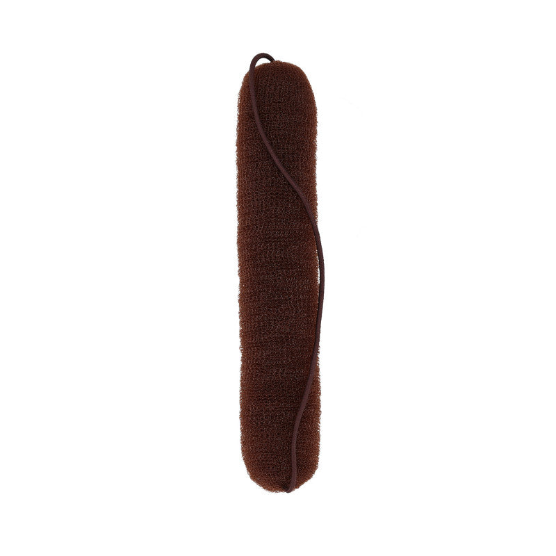 LUSSONI Ciambella Flessibile Per Chignon Con Elastico, Castano, 230 mm