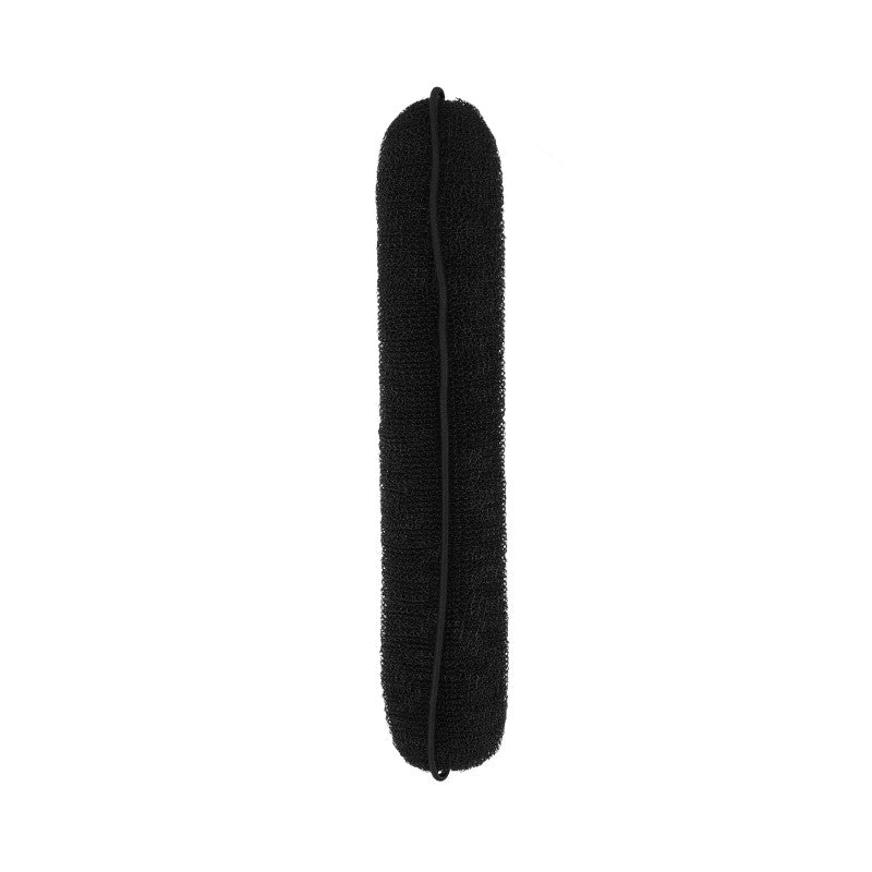 LUSSONI Ciambella Flessibile Per Chignon Con Elastico, Nero, 230 mm