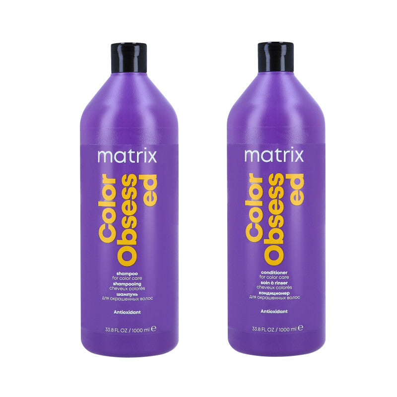 MATRIX TOTAL RESULTS COLOR OBESSED Zestaw do włosów farbowanych szampon 1000ml + odżywka 1000ml