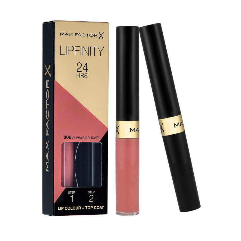 MAX FACTOR X LIPFINITY Langanhaltender Lippenstift 2in1 006 Always Delicate 2,3ml+1,9g
