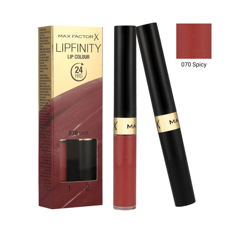 MAX FACTOR X LIPFINITY Langanhaltender Lippenstift 2in1 070 Spicy 2,3ml+1,9g