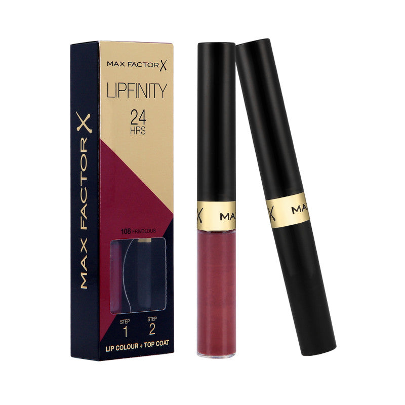 Max Factor MAX FACTOR LIPFINITY Trwała pomadka do ust 2w1 108 Frivolous 2,3 ml+1,9 g — Składniki i ocena