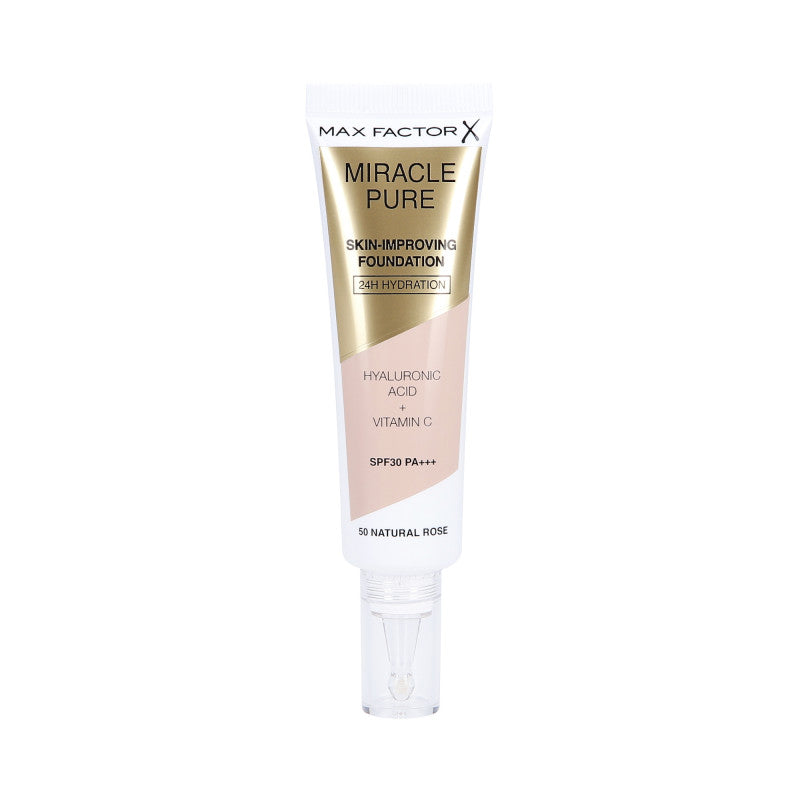MAX FACTOR MIRACLE PURE SKIN Foundation verbessert den Zustand der Haut 50 Natural Rose 30ml
