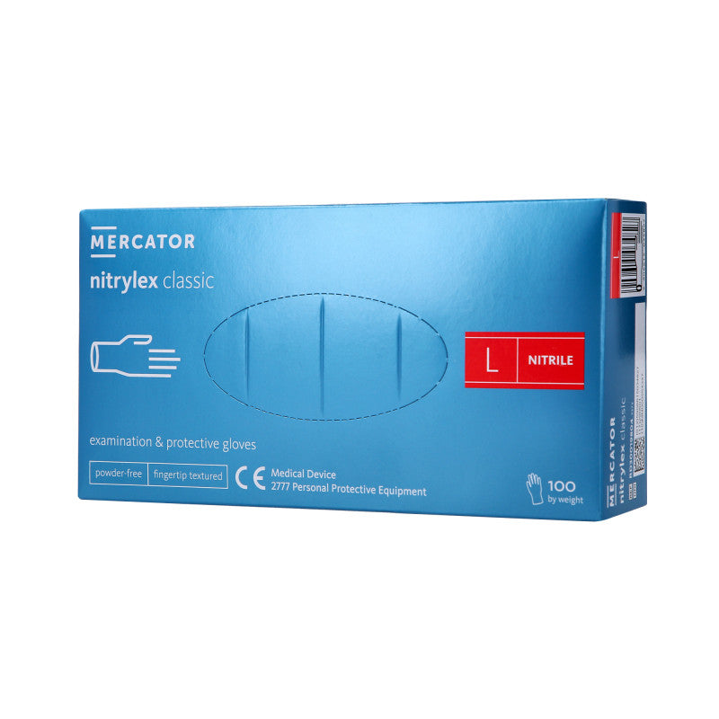 MERCATOR MEDICAL NITRYLEX CLASSIC Nitrile gloves, disposable, blue, 100 pcs. size L